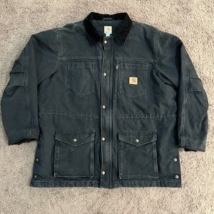 Carhartt Men’s Black Duck Canyon Sandstone Chore Coat Men’s Size XL 101683 001